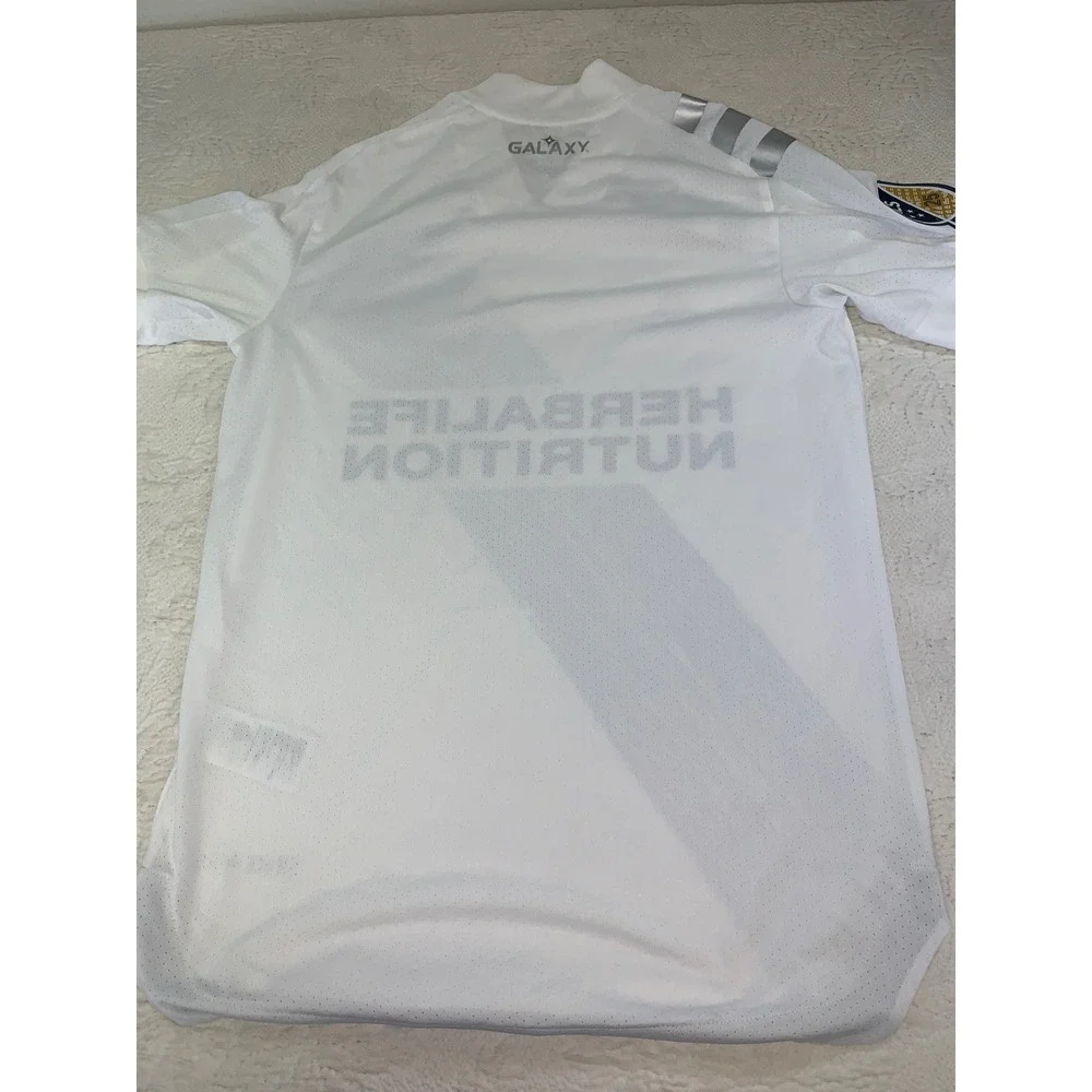 Adidas LA Galaxy 2020 2021 Primary Authentic Jersey Mens Small White Silver Sash